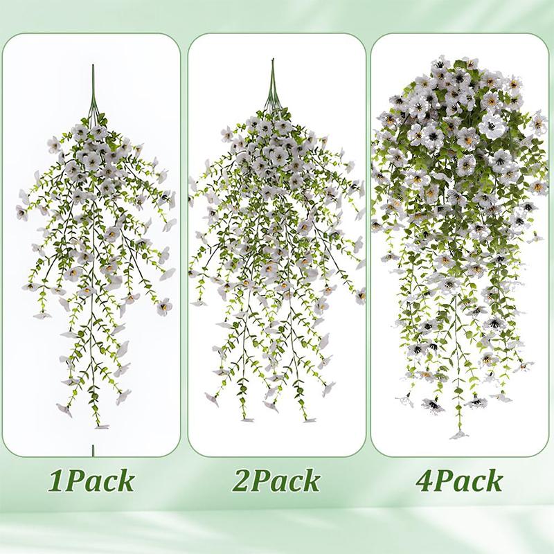 2/4Pcs Artificial Flowers Vine 75cm Hanging Fake Flowers Garland for Home Decor Garden Wedding Arch Wall Decoration Outdoor