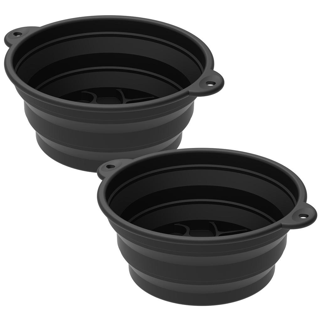 2Pcs Silicone Face Ice Bowl Foldable Ice Bath Facial Washbasin with Built In Tray Portable Washbasin for Home Travel