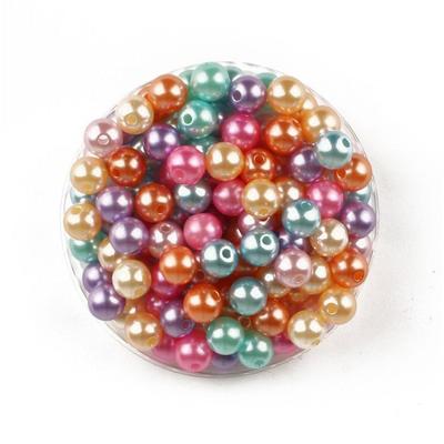 MégaCréa DIY - Pastel Round Pearlescent Beads for Children 0.8 Cm