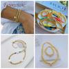 18K Gold Plated Bead Separators 2/2.5/3/4/5/6/8MM Metal Smooth Round Seamless Beads Spacers Bead For DIY Jewelry Making Supplies