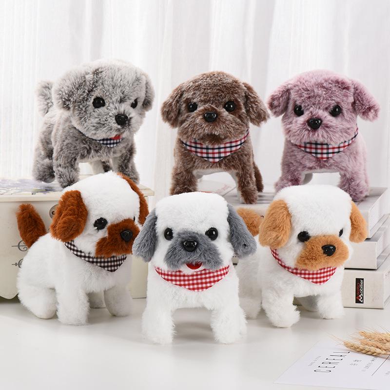Interactive Walking Barking Plush Puppy Toy for Early Education