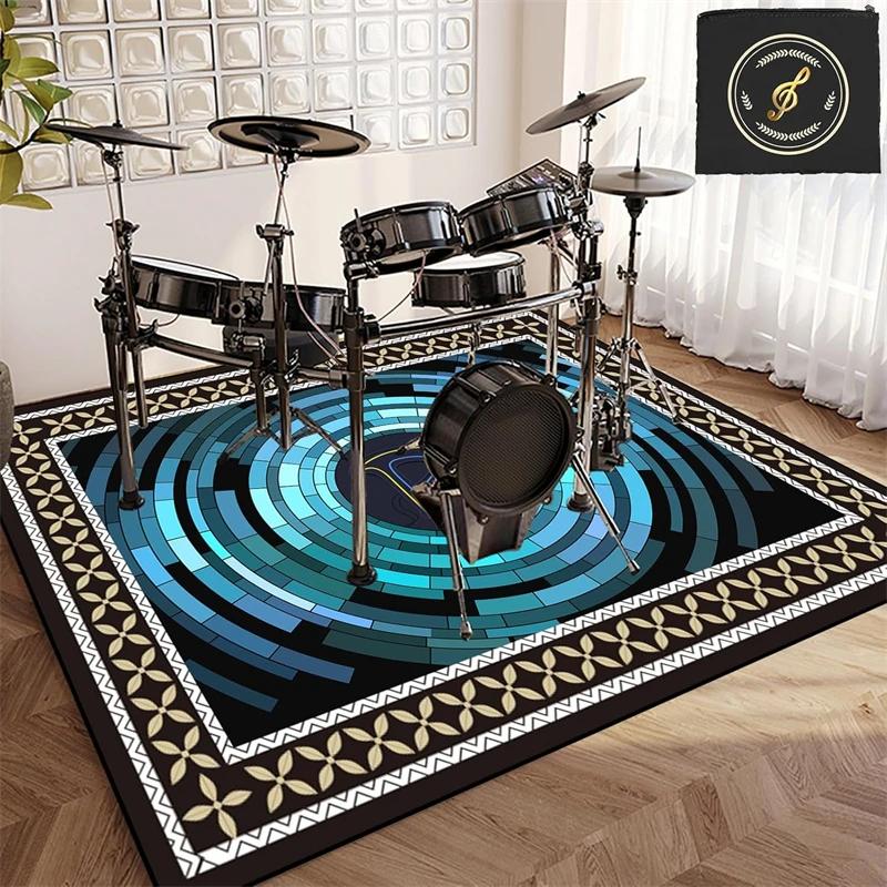 Drum Carpet Rug Soundproof Blanket Professional Rectangle Electronic Jazz Kit Floor Mat For Bass Drum Musical Instrument Mat