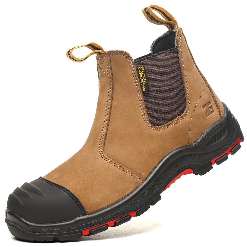 Cowhide Work Safety Boots Composite Toe Protective Shoes Work Boots Anti-smash Anti Puncture Indestructible Shoes Waterproof