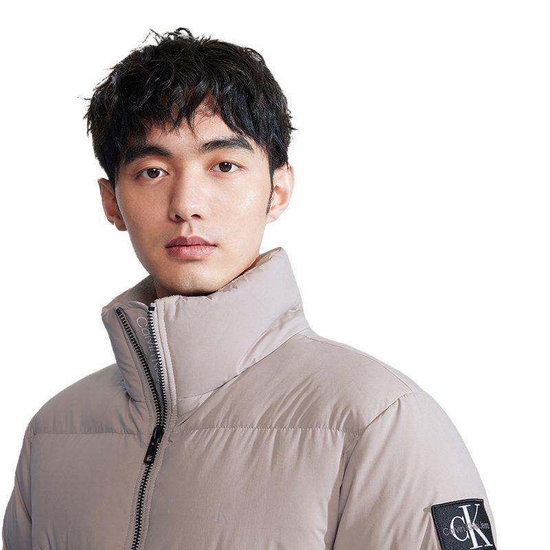 Calvin Klein Down Jackets Men's Lead Gray Stand Collar Moderate Other J323229-PEE
