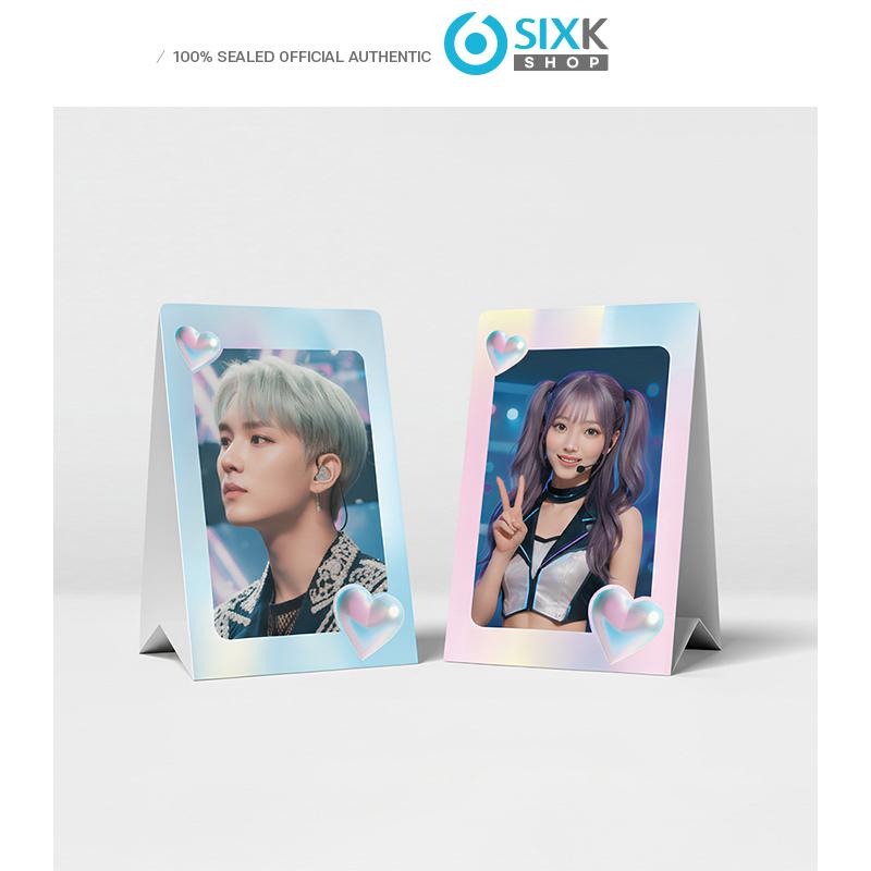 SIXKSHOP Double-Sided Photocard Stand Frame – K-POP Photo Holder 3EA