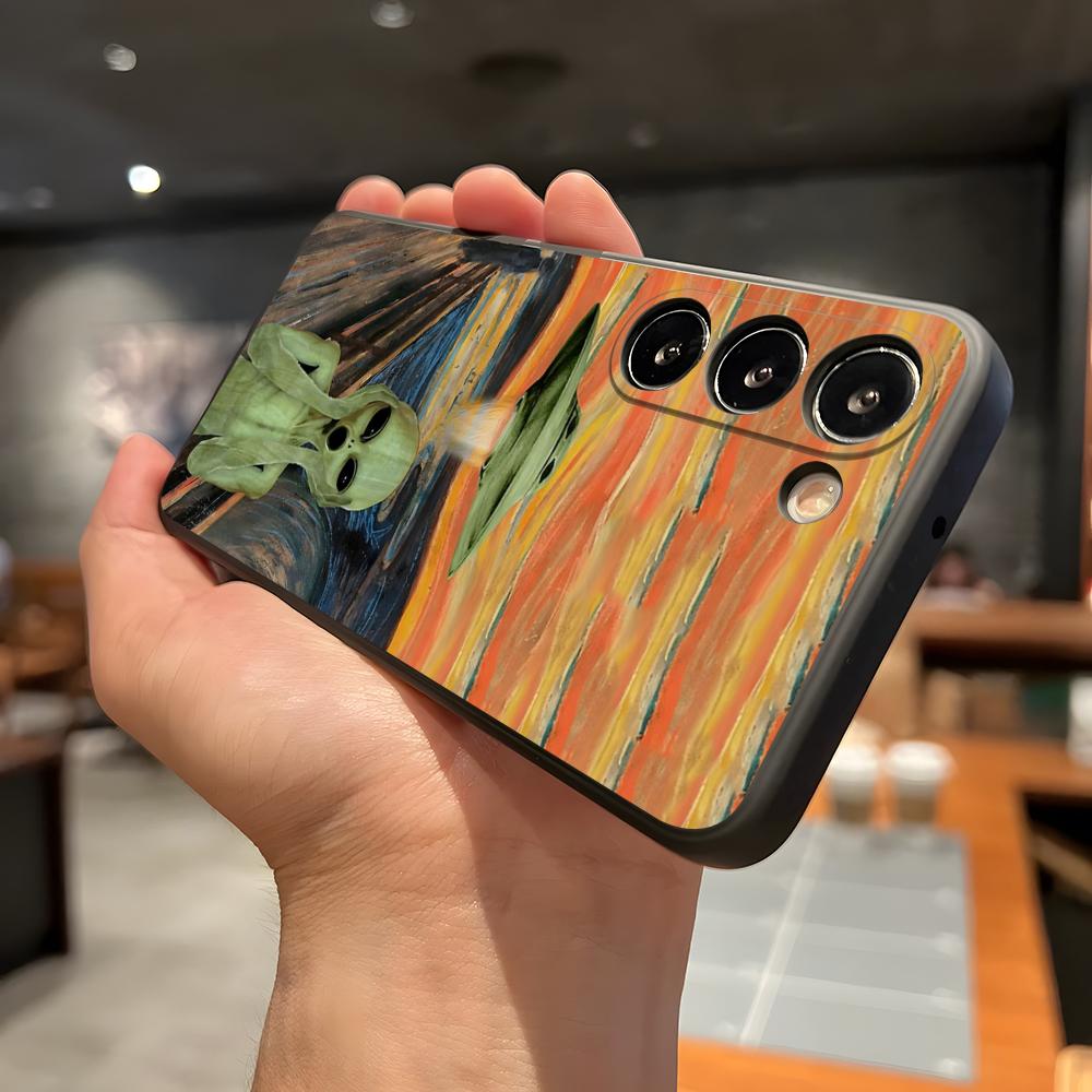 Funny Space UFO Alien Thing Phone Case For Samsung A56 A36 A26 A16 A15 A25 A35 A55 A14 A34 A24 A54 Black Soft Shell