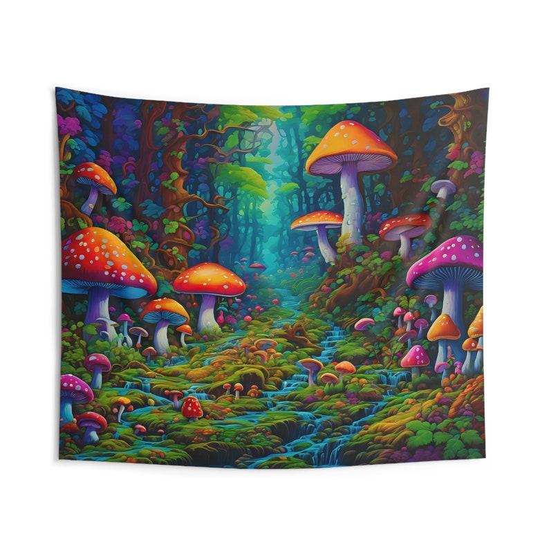 

mushroom tapestry 75x100 чорний