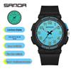 Silent Luminous Waterproof Quartz Wristwatch for High School Students