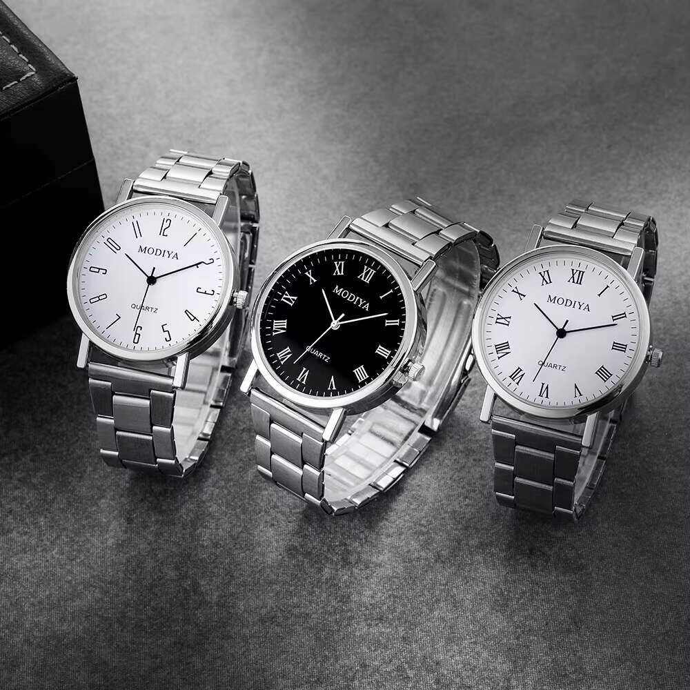 Fashion Men Quartz Watch Luxury Silver Band Analog Watch for Mens Clock Reloj Hombre