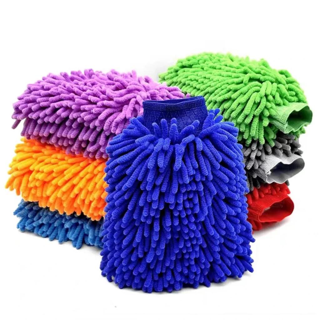 1/2pcs Car Wash Glove Coral Mitt Soft Anti-scratch for Car Wash Multifunction Thick Cleaning Glove Car Wax Detailing Brush