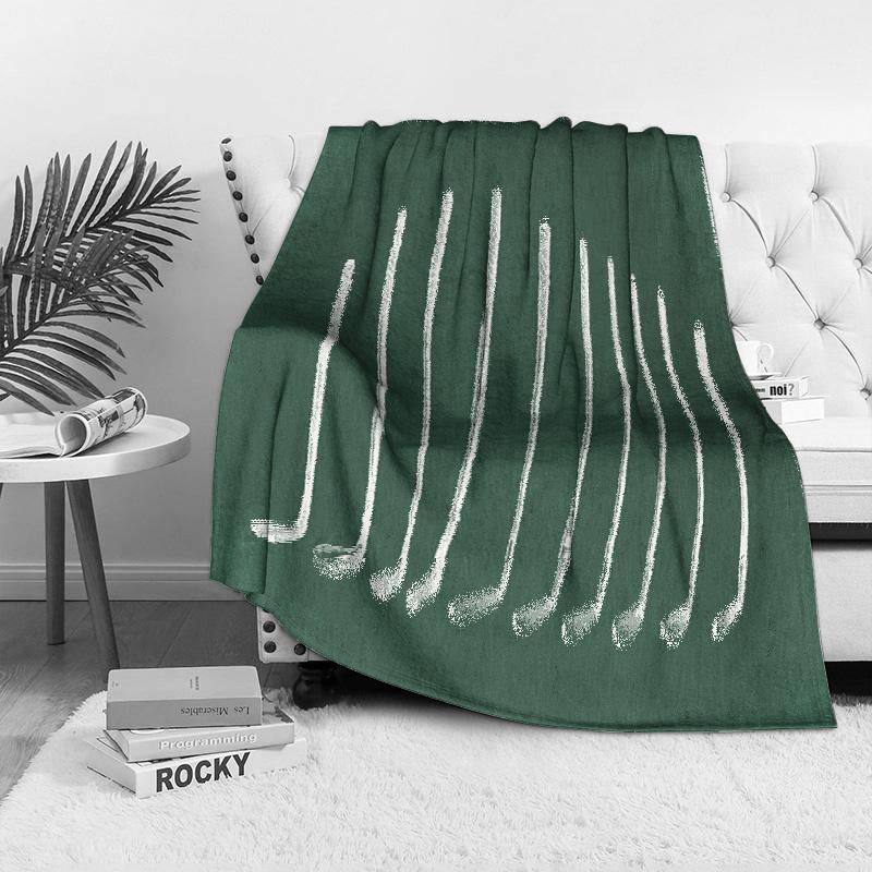 Golf Lover Blanket Throw Soft Fleece Bed Blanket Sports Gift for Men Women Golf Theme Decoration