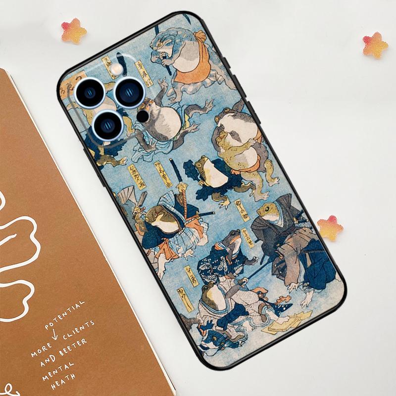 

Винтажный ретро чехол для телефона с лягушкой и грибами для iPhone 17 Pro Max 14 13 12 11 15 16 Pro Max mini 16 Plus 16e 17 Air Funda iPhone 12Pro MAX