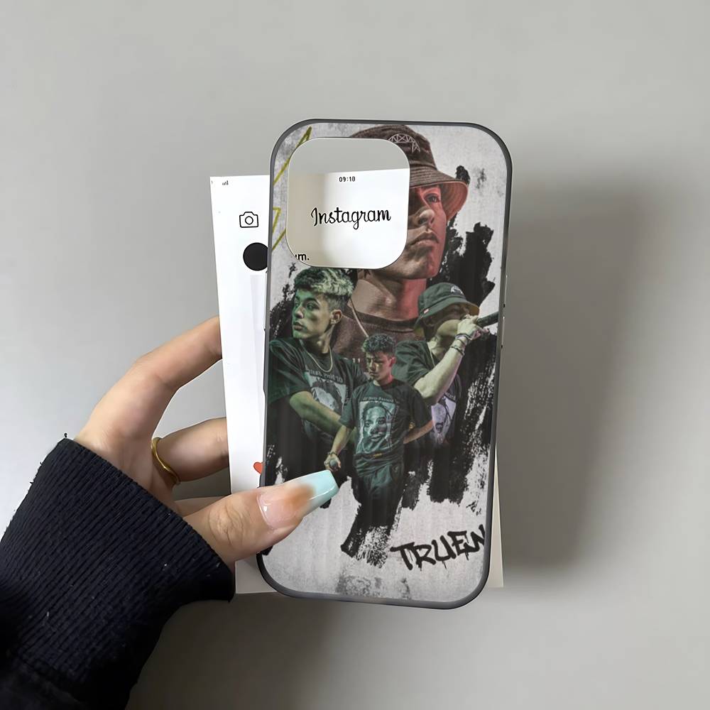 

Trueno Rapper Soft Corrugated Phone Case For IPhone 11 12 13 14 15 16 17 Pro Max Plus Pro Shockproof Cover iPhone 12pro max