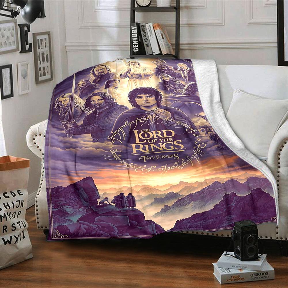 1pc The Lord of the Rings Two Towers Flannel Blanket Soft Warm Throw for Home, Office, Travel, All-Season Cozy Bedding GiftL1230