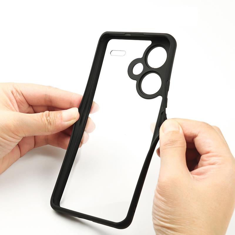 For Xiaomi Redmi Note 13 Pro+ 5G Slim-Fit TPU+PC Clear Phone Cover Dustproof Phone Shell Case