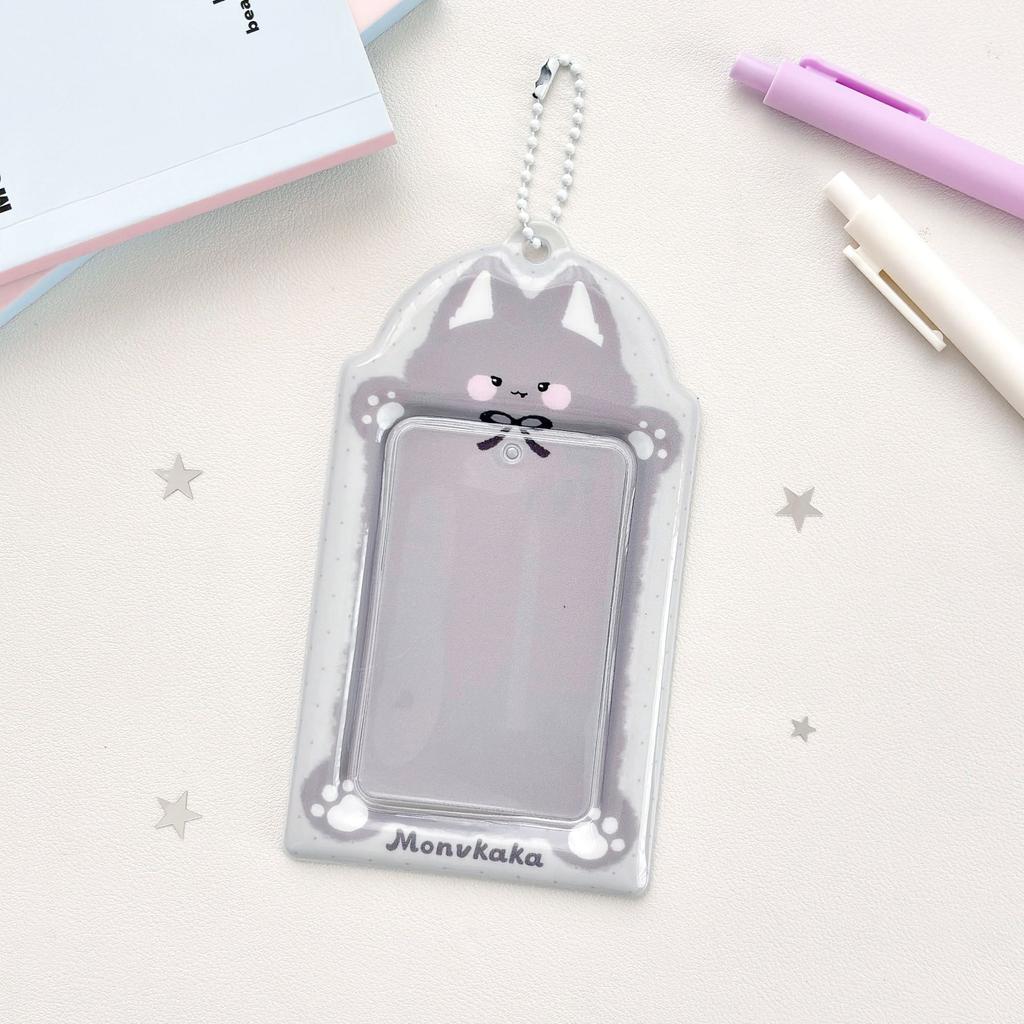 MINKYS Cute Animal 3 inch Kpop Photocard Holder Photo Card Bus Card Holder Bag Pendant Back To School Stationery