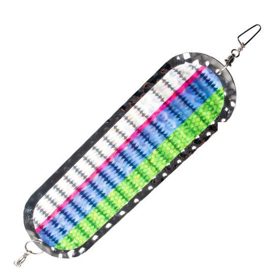 Stainless Steel Trolling Flasher Fishing Lure with Vibrant Colors Metal Dodger for Salmon Trout Fishing Lure Bait