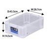 JEJ Astage Storage Box, Made in Japan, NF Box #13, Stackable, Clear, Disaster Prevention [Width 29 x Depth 43.5 x Height 14.5cm]