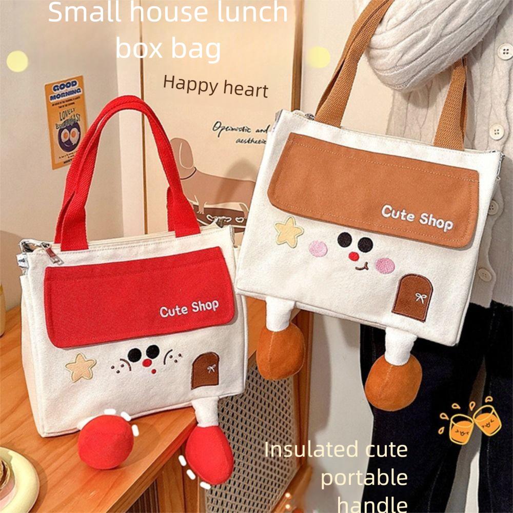 Portable Insulated Tote Bag Small Food Thermal Handbag Snack Bag Cartoon Lunch Bag  Women