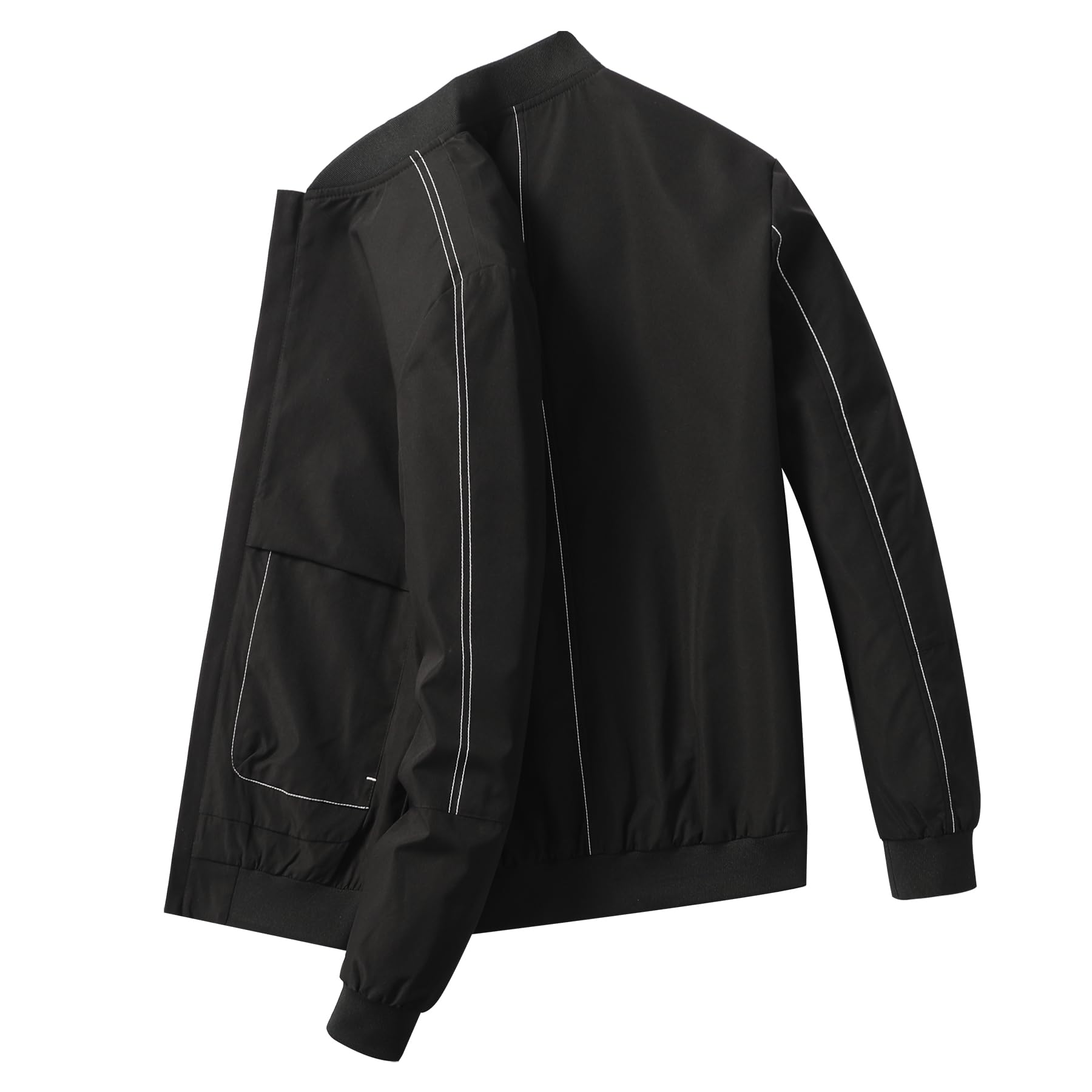 

Casual Windproof Size Perfect for Commuting and School FSD.WG Men s Jacket, Black, M,