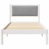 Bed Frame with Padded Headboard Light Grey 90 x 190 cm