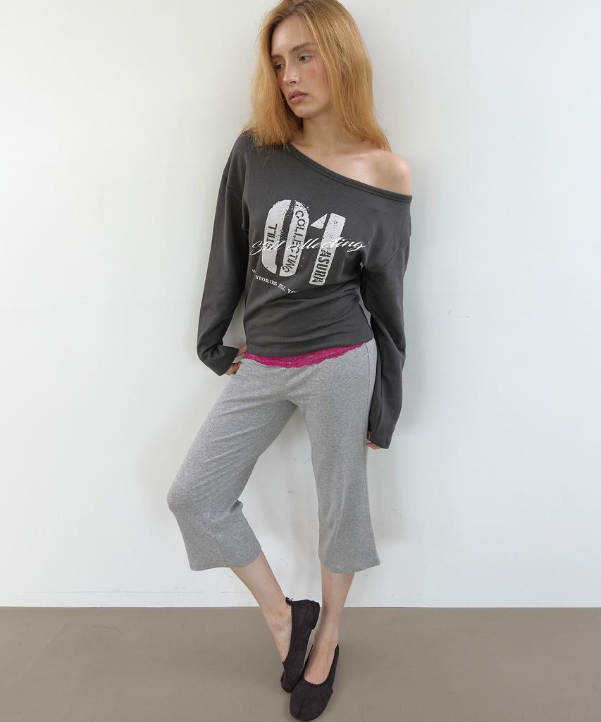 ASURA Collecting 01 One Shoulder T (Charcoal)