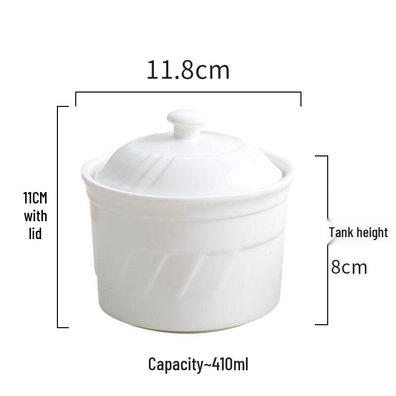 Ru Han Hotel Embossed Ceramic Stew Cup