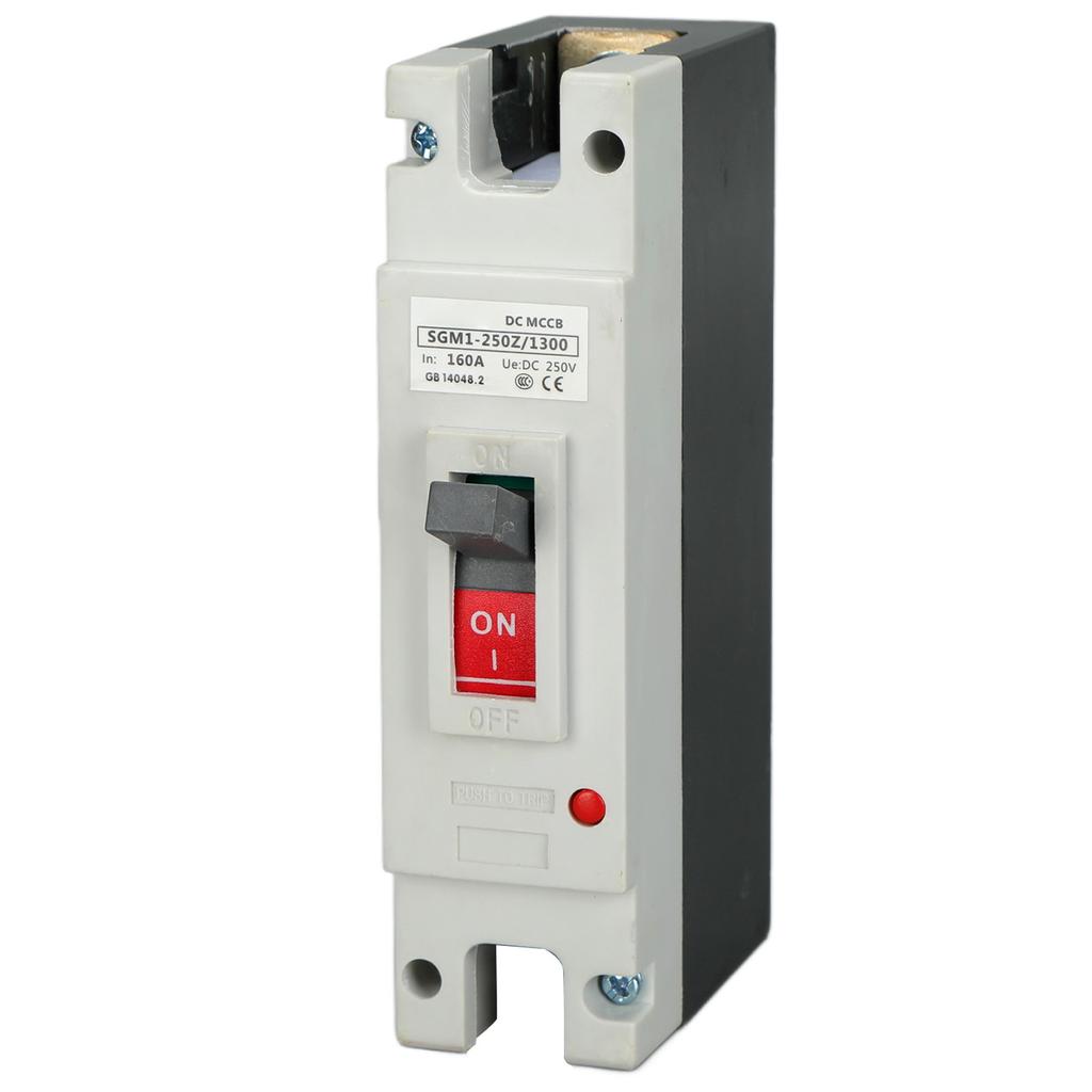 Întrerupător de circuit CC 1P Carcasă turnată MCCB Comutator baterie solară 250V 160A pentru energie eoliană