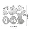 Easter Eggs Rabbit Cutting Dies Stencils Carbon Steel Die Cut Template for Card Making Album Scrapbooking Embellishment