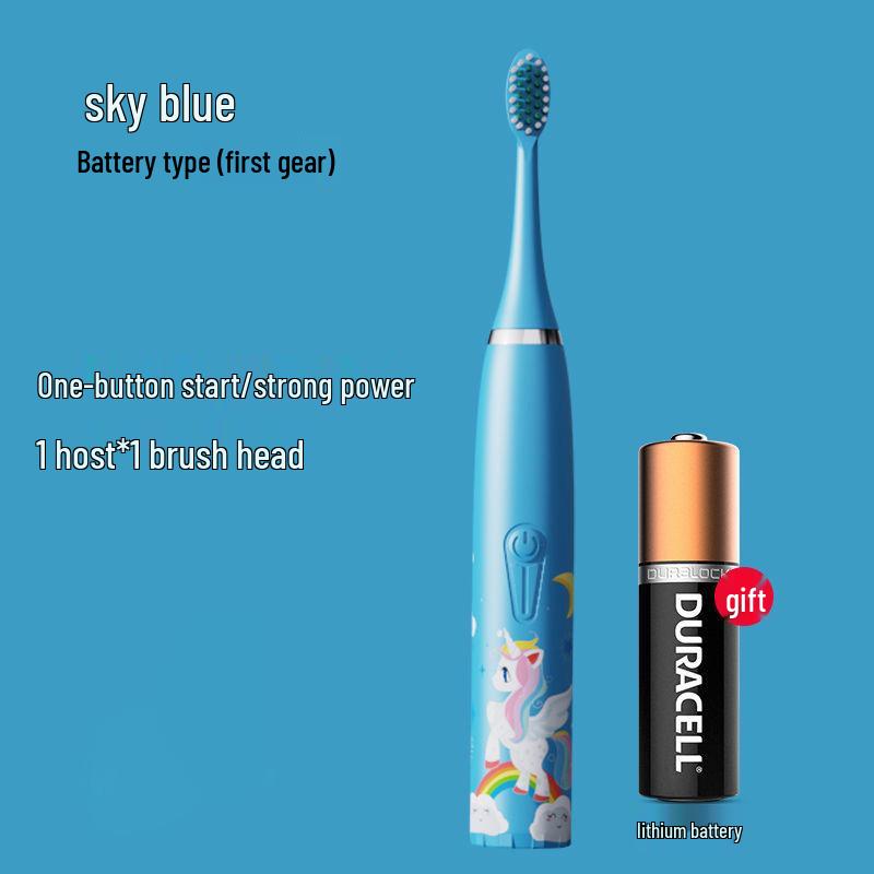 Cartoon-Themed IP7 Waterproof Kids' Sonic Electric Toothbrush with Soft U-Shaped Bristles