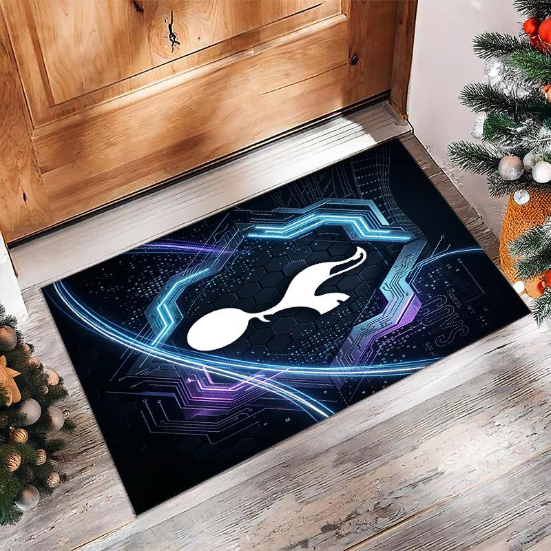 Tottenham Hotspur Bedrukte Flanellen Vloerkleed Antislip Zacht Polyester Vloerkleed Binnen Decoratie Mat voor Slaapkamer Woonkamer Bank