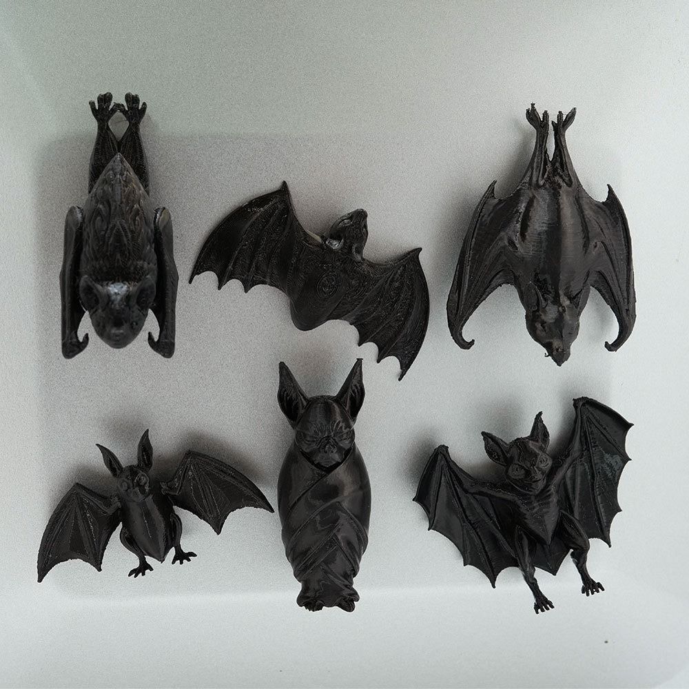 4/6PCS 3D Bat Refrigerator Sticker Bat Spider Trick Props Spider Magnetic Decals Haunted House