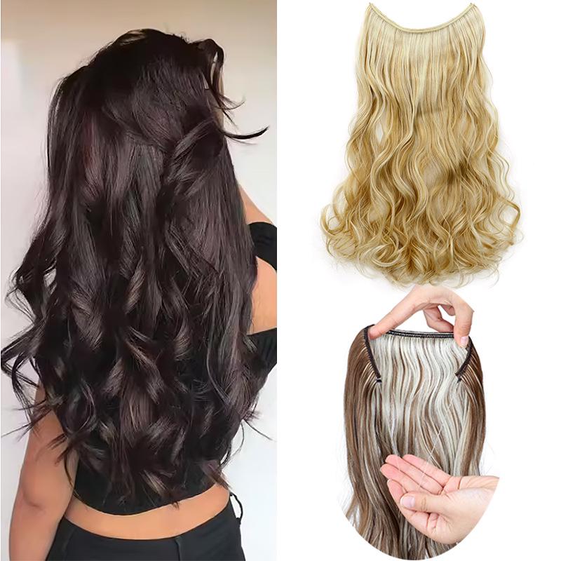 One-Piece Curly Clip-In Hair Extensions: High-Temperature Fiber for Enhanced Women's Volume