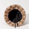 Adjustable Women Bucket Hat Faux Fur Lamb Wool Fisherman's Hat Plush Basin Cap  Outdoor Activities