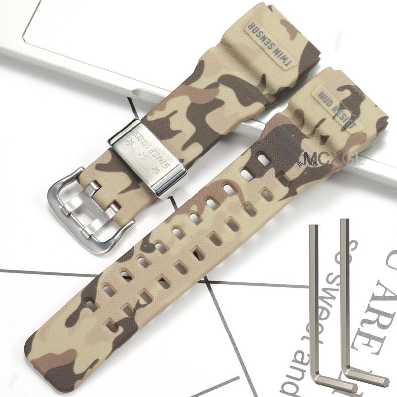 Natural Resin Replacement Watch Strap Suitable for Casio G-Shock Master G Mudmaster GG-1000 GWG-100 GSG-100 Sport Watch Bracelet