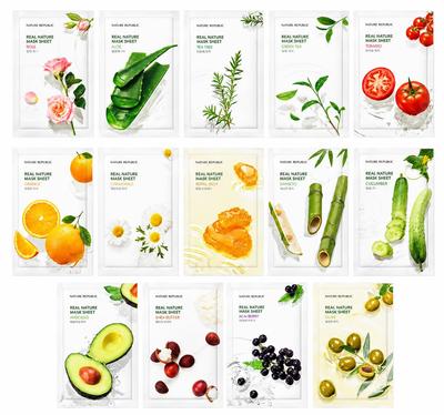 Real Nature Mask Sheet (15 Pcs Random Pack) (3 Options)