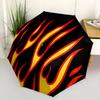 1pc Flame Pattern Automatic Open/close Folding Umbrella, Compact Portable Travel Umbrella, Durable Construction Yy250804126
