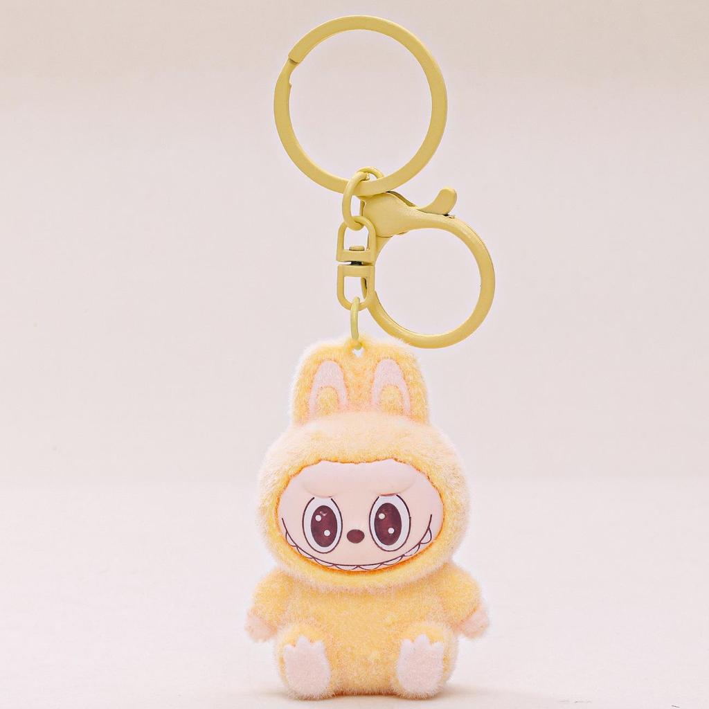 Labubu Plush Keychain Doll with Velvet Texture Creative Bag Accessory