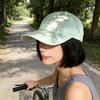 Mint Green Floral Cotton Baseball Cap With Wide Brim Sun Shade For Women Summer Sun Protection