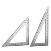 Stainless Steel Carpenter Square Triangular Ruler Clear Double Side Scale for Accurate Measurement