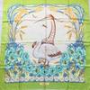 Used Bird Floral Green Scarf