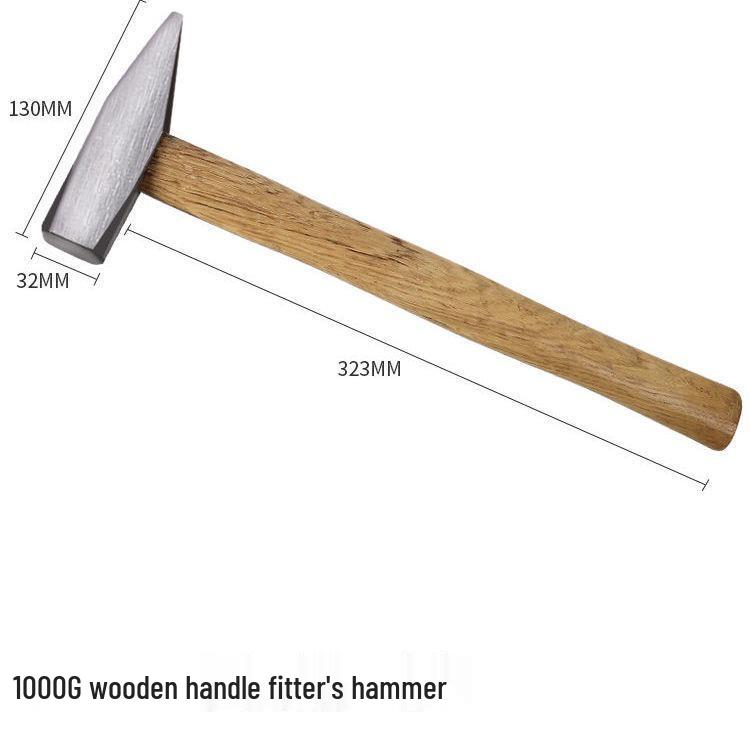 Wytrzymały Młotek Ośmiokątny z Kwadratową Głowicą i Drewnianą Rękojeścią do Prac Rozbiórkowych i Murarskich