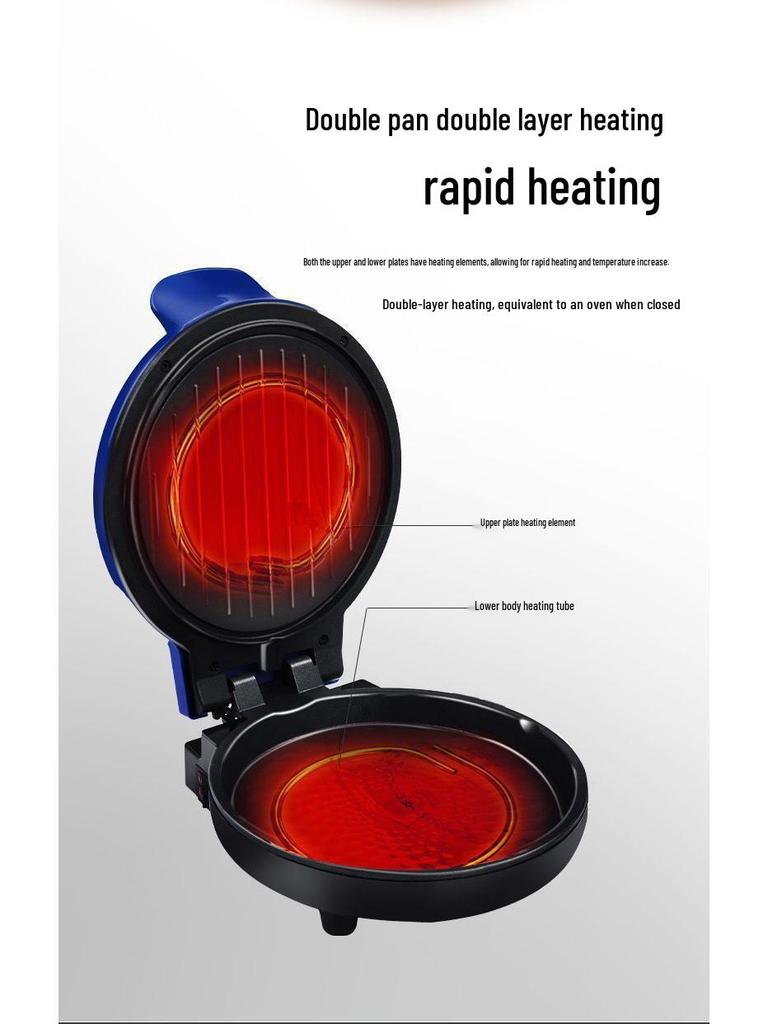 Głęboka Elektryczna Dwustronna Patelnia do Ciasta i Naleśników z Automatycznym Wyłączaniem do Użytku Domowego