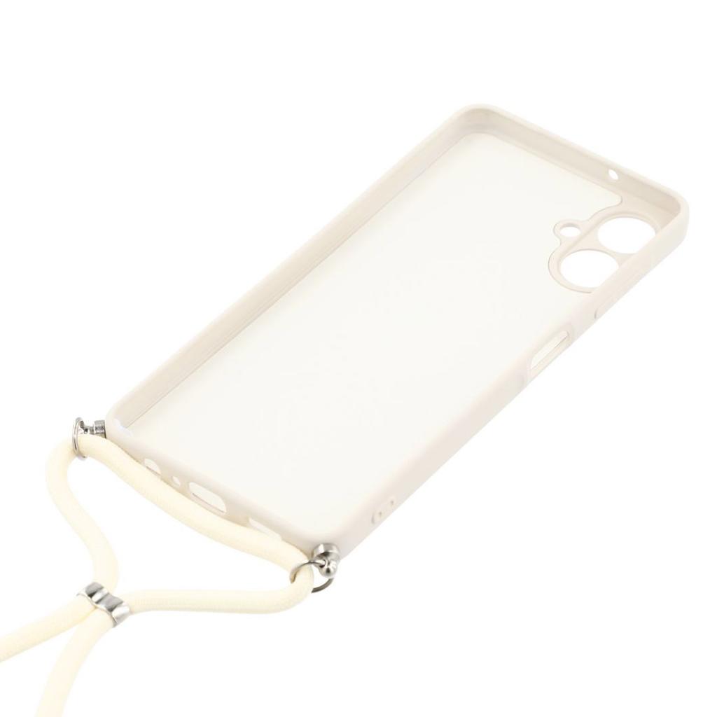 Für Samsung Galaxy A07 4G Hülle Flexible TPU Faserfutter Stoßfest Umhänge-Handyhülle