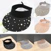 Style Versatile Hat Straw Woven Elegant Womens Outdoor Sunshade Hatscaps