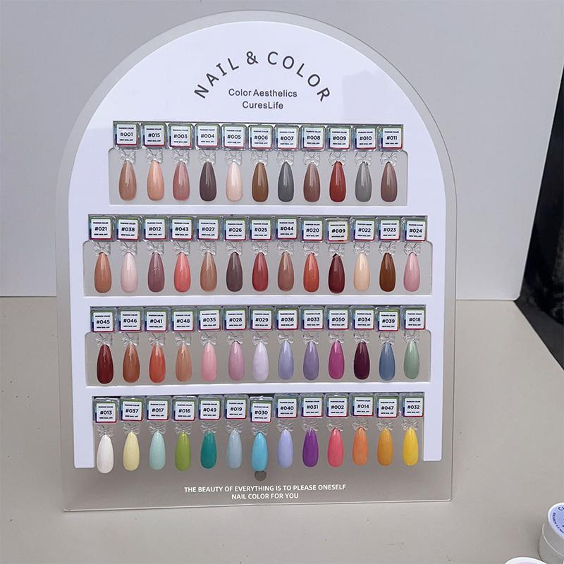 Nová Prémiová Akrylová Barevná Paleta pro Nehty Magnetické Hroty Nehtů Displejová Deska Barevná Karta s Číslovanými Samolepkami pro Nehtové Studio