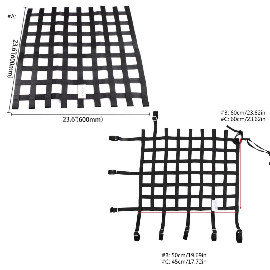 1PC Window Net Race Car Window Net Mounting Kit Ribbon Style 24Hx24W / 20Hx24W / 18Hx24W Car Accessories Black/Red/Blue