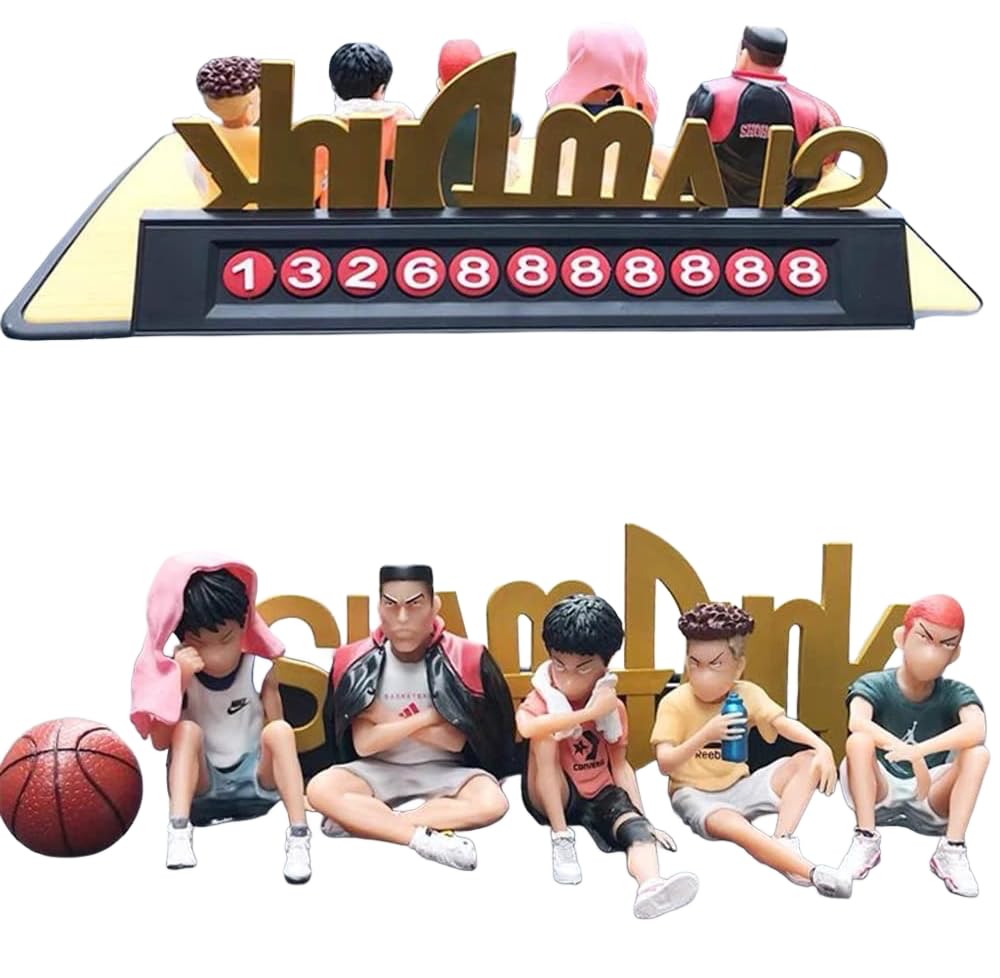 Слэм-данк Накануне Финальной Битвы с участием Ханамичи Хисаши Каэдэ Рёты и Такэнори Декорация на Автомобиль Аниме Пять Членов Сёхоку зелёный