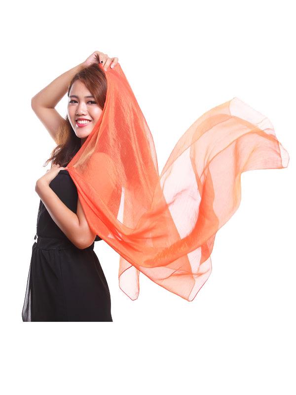 Women's 180cm Rectangular Silk Scarf with Glittered Design