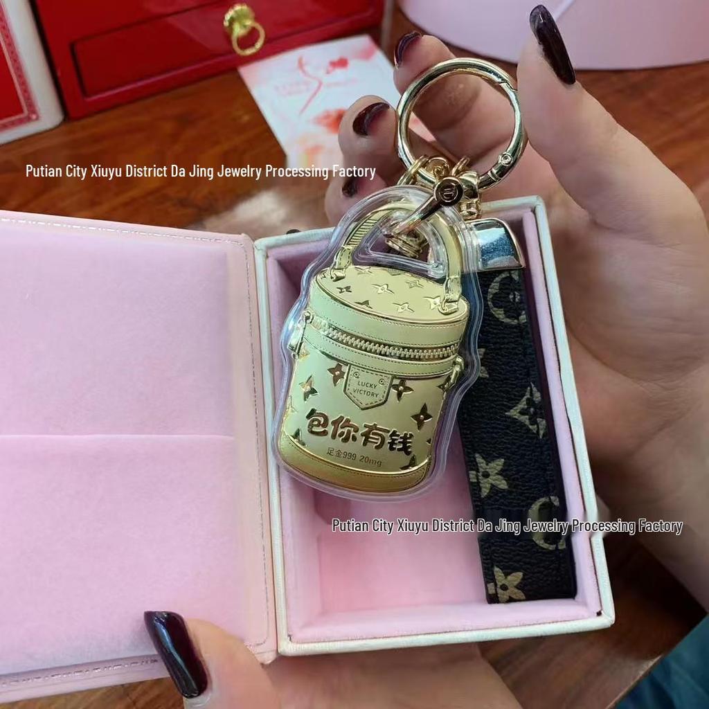 999 Feingold Geldbeutel Anhänger - Man glaubt, dass er Leiden heilt, Heiß verkaufendes Handy-Ketten Zubehör.